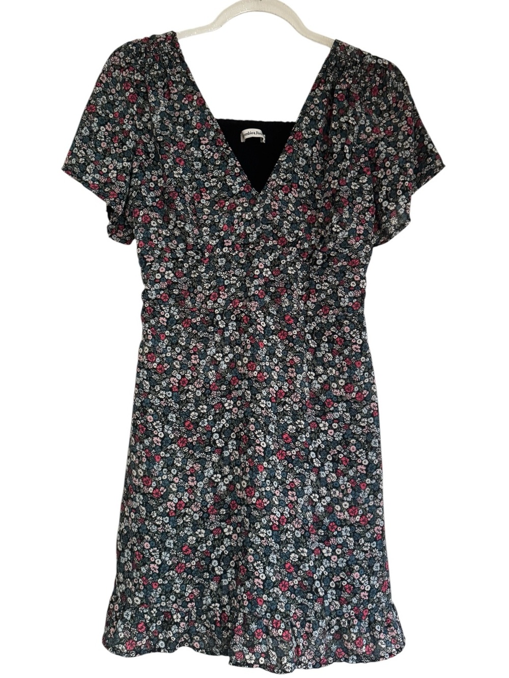 Abercrombie & Fitch Floral Print Flutter Sleeve Dress Size XS
